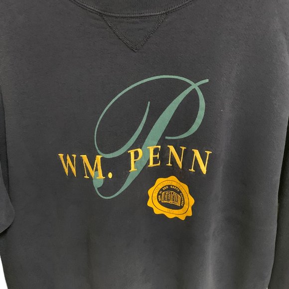 Vintage Timeout WM. Penn Heavyweight Crew Neck Sweatshirt Size Large Nav… - Picture 3 of 7